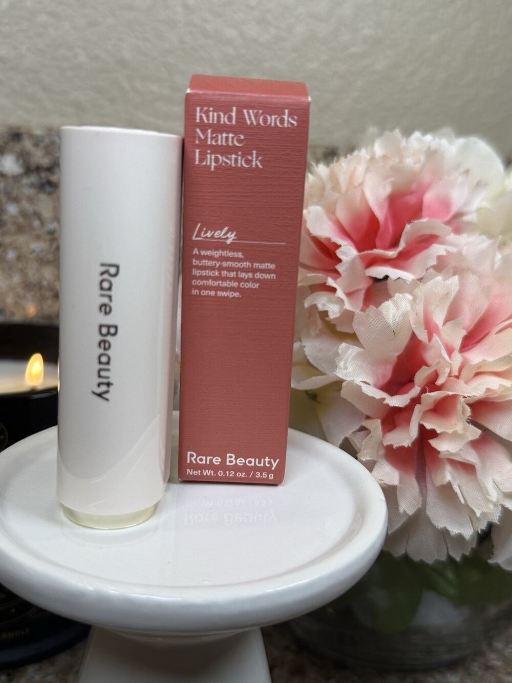 Rare Beauty Kind Words Matte Lipstick Stick Lightweight Lively 0.12 oz/3.5 g